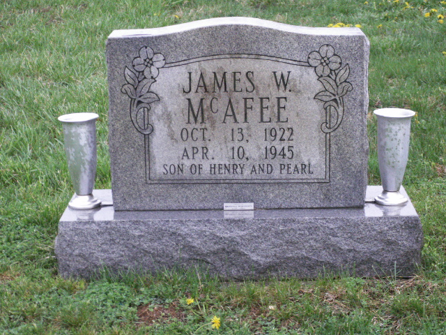 Monument erected by McAfee family